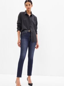 Gap High Rise True Schlank Dunkelwaschen | 4097-MYARD