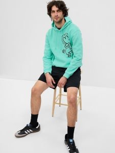 Gap Keith Haring Graphic Hoodie Helltürkis | 4865-GRYCL