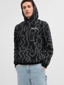 Gap Keith Haring Graphic Hoodie Schwarz | 3286-YRWTQ