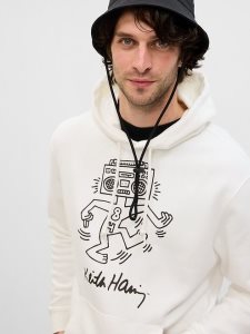Gap Keith Haring Graphic Hoodie Weiß | 5021-VEKXT