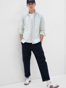 Gap Klassische Oxford in Standard Fit Blau Mehrfarbig | 5084-TYPLI