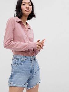 Gap Knit Shirt Rosa | 0893-CJYKO