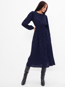 Gap LENZING ECOVERO Cutout Midi Blau Schwarz | 8094-VEPKW