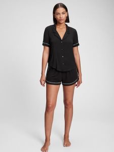 Gap LENZING TENCEL Modal Pajama Schwarz | 8197-YGWXF