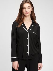 Gap LENZING TENCEL Modal Pajama Schwarz | 8209-FVZJT