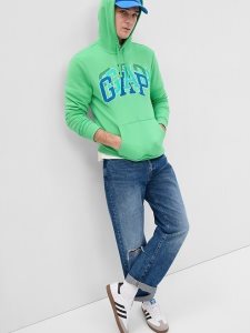 Gap Layered Logo Hoodie Grün | 2563-YWQPN
