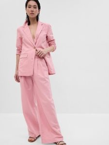 Gap Linen-Baumwoll Falten Rosa | 2910-KBXOU