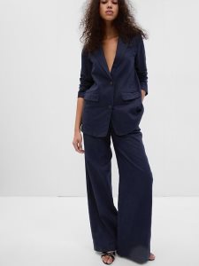 Gap Linen-Baumwoll Navy Blau | 4037-OLRMT