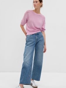 Gap Linen-Blend Crewneck Lila | 3425-ASXKF