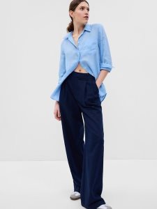 Gap Linen Boyfriend Blau | 9120-YLXRE