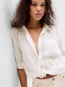 Gap Linen Boyfriend Weiß | 0134-MOCEH