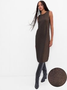 Gap Low Back Metallic Midi Schwarz Gold | 6570-GMQAU