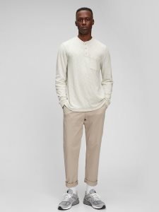 Gap Marled Henley Weiß | 5273-MXIOB