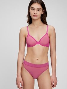 Gap Mesh Semi-Demi Fuchsie Rosa | 2143-NTVWI