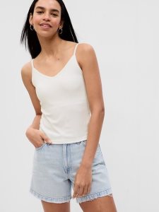 Gap MicroRib Shelf-Bra Weiß | 3168-JHZBW