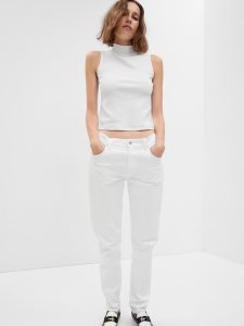 Gap Mid Rise Girlfriend Weiß | 5687-DAPVH