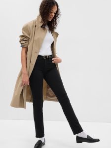 Gap Mid Rise Klassische Gerade Schwarz | 8413-SOFRU
