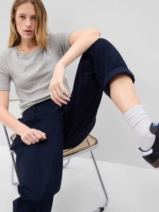 Gap Modern Crewneck Half Sleeve Grau | 5486-RLHKU
