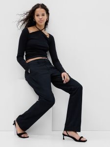 Gap Modern Cut-Out Halter Schwarz | 0597-JYUWQ
