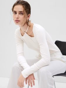 Gap Modern Cut-Out Halter Weiß | 4876-LJFMT