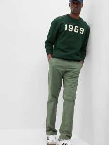 Gap Modern Khakis in Gerade Fit Olivgrün Grün | 4907-UZOXD