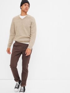Gap Modern Khakis in Turn Taper Braun | 6823-GZWUK