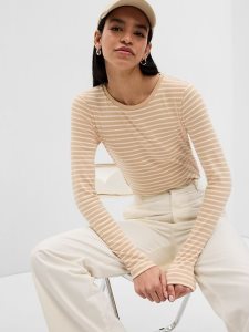 Gap Modern Long Sleeve Beige Weiß | 7964-FZDSY