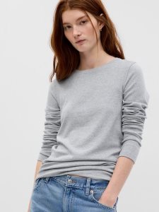 Gap Modern Long Sleeve Hellgrau | 5836-DIKVY