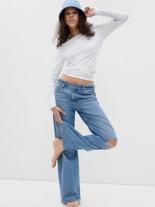 Gap Modern Long Sleeve Weiß | 9130-HIENK