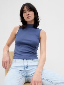 Gap Modern Mockneck Blau | 6598-AMTFS