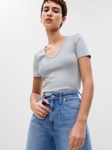 Gap Modern V-Neck Grau | 2450-AYMRD