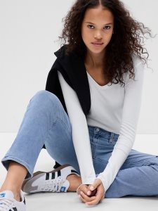 Gap Modern V-Neck Weiß | 0289-XSNIO