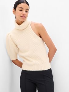 Gap One-Shoulder Turtleneck Beige | 1806-FXKZL
