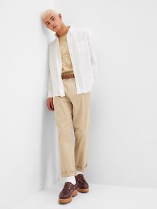 Gap Oversized Oxford Weiß | 2604-HDSLF