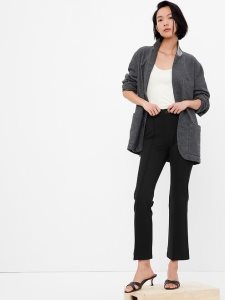 Gap Ponte Crop Kick Schwarz | 3021-OSNTL