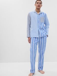 Gap Poplin PJ Set Blau | 4160-PHZKT