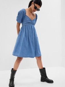Gap Puff Sleeve Denim Indigo | 8567-THPED