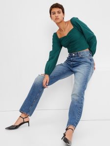 Gap Puff Sleeve Grün | 6128-NBHPU