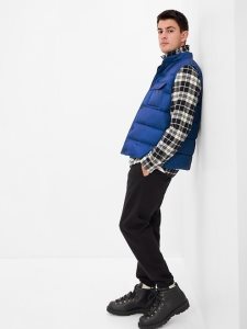 Gap Recycled Puffer Layering Blau | 5874-RAXEF