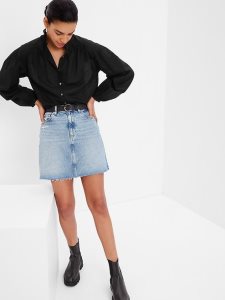 Gap Ruffle Neck Schwarz | 8317-UBTGZ