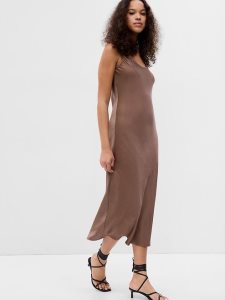Gap Satin Midi Tank Braun | 1708-ZEGRA