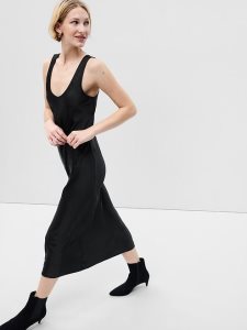 Gap Satin Midi Tank Schwarz | 8156-DEUWJ