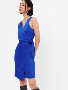 Gap Satin Mini Wrap Blau | 5739-ITQOA