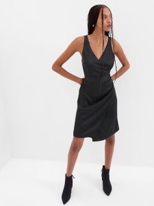 Gap Satin Mini Wrap Schwarz | 1654-YQRZT