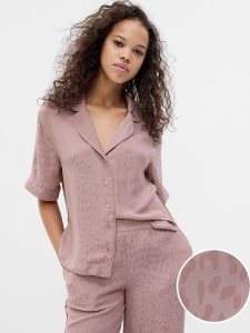 Gap Satin PJ Rosa Leopard | 0871-HRQFM