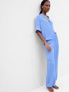 Gap Satin Weite Leg PJ Blau | 6143-LHEBG