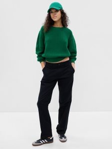 Gap Shaker-Stitch Crewneck Grün | 2097-QMKRZ
