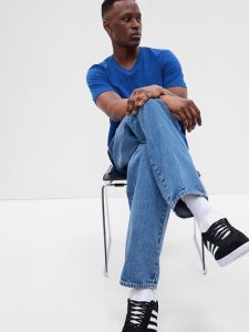 Gap Standard V-Neck Blau | 7159-BVLAC