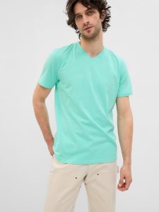 Gap Standard V-Neck Helltürkis | 8215-YHPLZ