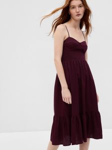 Gap Sweetheart Corset Midi Lila Bordeaux | 3426-NDLTY
